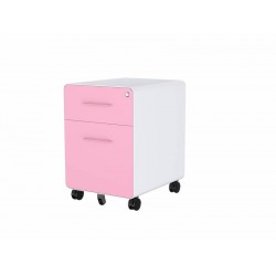 2 Drawers Mobile File Cabinet - Pink