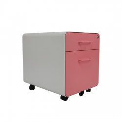 2 Drawers Mobile File Cabinet - Pink