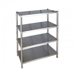 4 Tier Stainless Steel Warehouse Shelving - 1000x480x1800