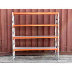 Extra Tall Industrial longspan shelving 2510L X 600D X 2500H with Steel Panels