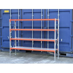 Industrial longspan shelving 2510L X 600D X 2000H with Steel Panel