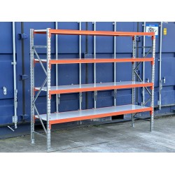 Extra Tall Industrial longspan shelving 1610L X 600D X 3000H with Steel Panel