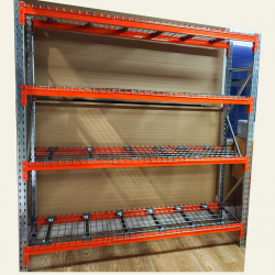 Industrial longspan shelving 2510L X 600D X 2500H with Wire Mesh